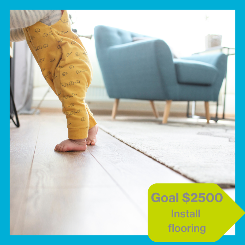 Raise $2500 to install flooring